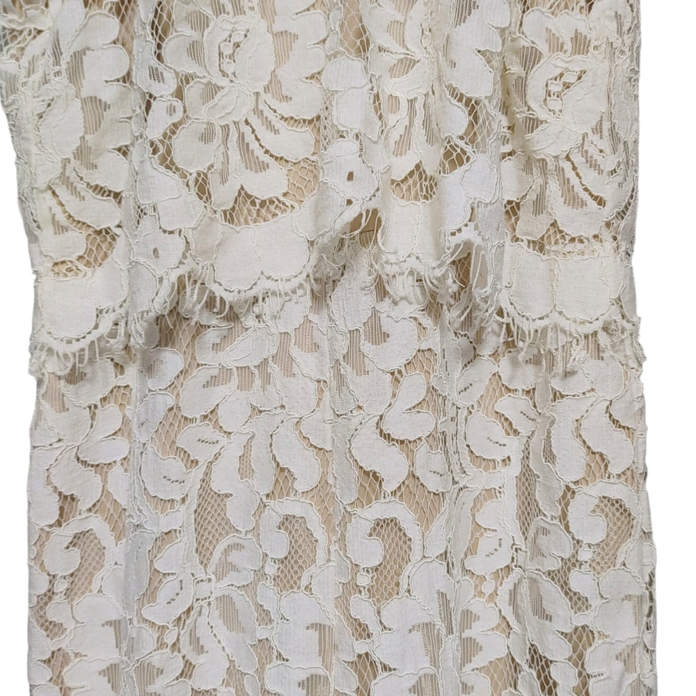 Lulu's Brittany White Lace Sleeveless Elegant Halter Jumpsuit Women's Size Small - Picture 8 of 13